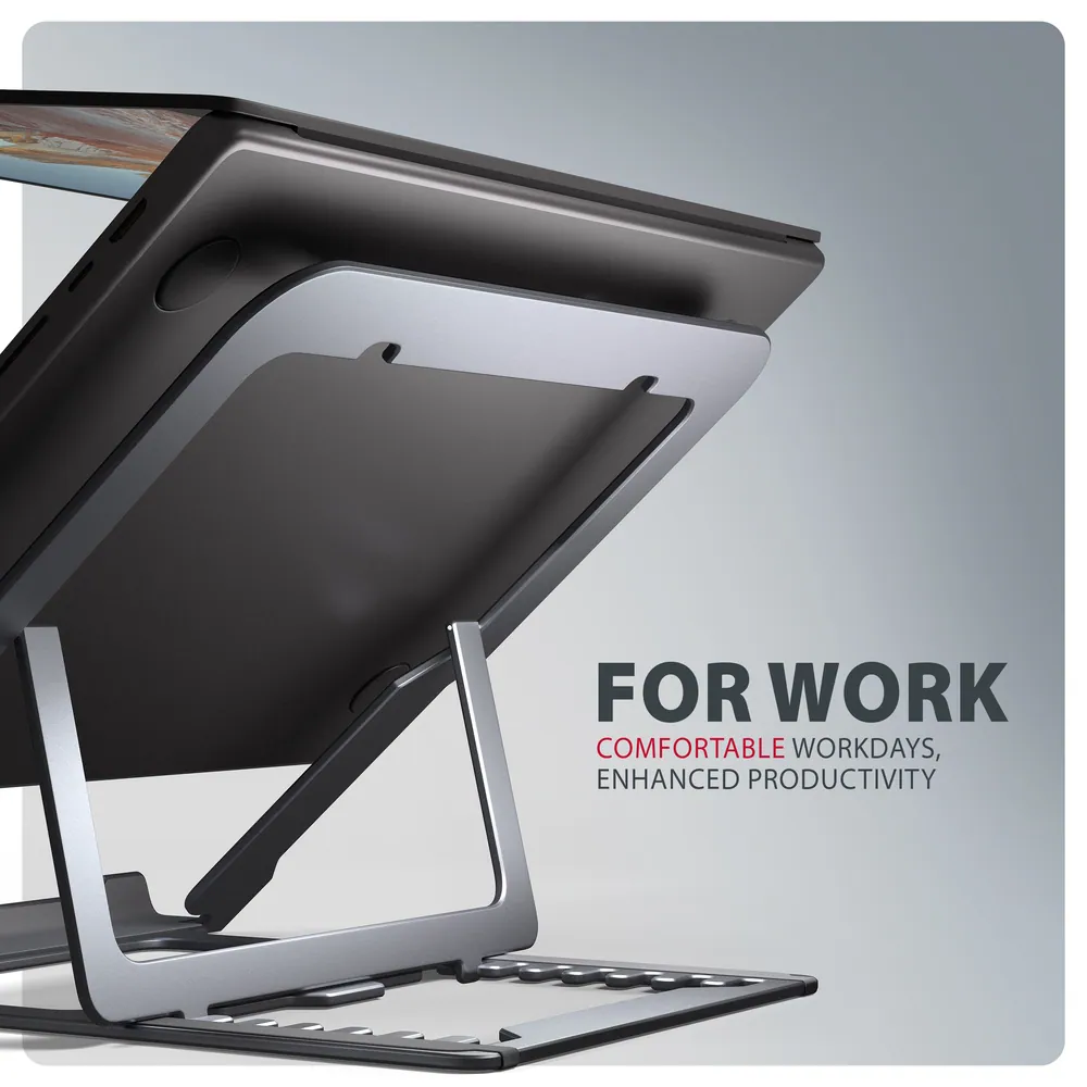 AXAGON STND-LAG stand for laptops and tablets Grey – 5. kép