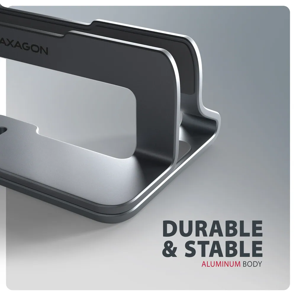 AXAGON STND-VG vertical stand for laptops and tablets Grey – 6. kép