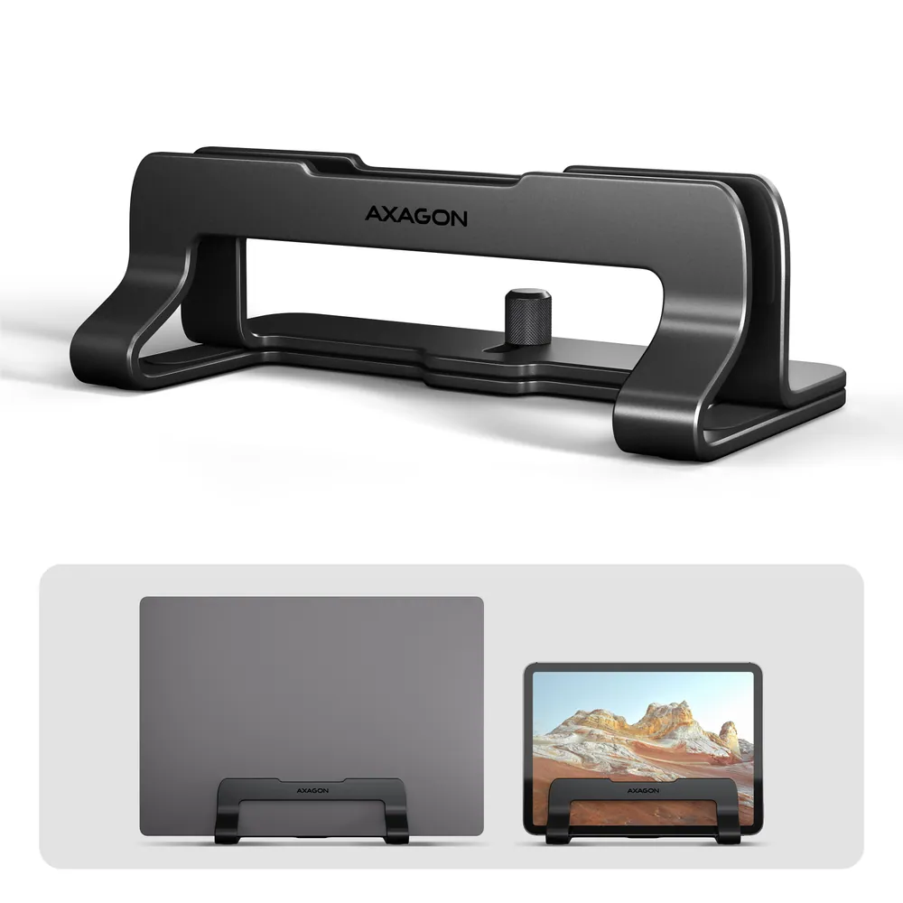 AXAGON STND-VB vertical stand for laptops and tablets Black