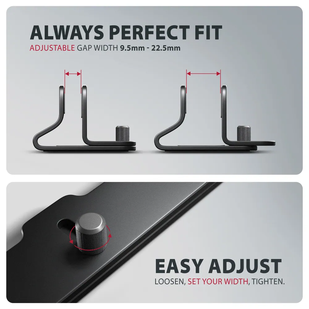 AXAGON STND-VB vertical stand for laptops and tablets Black – 4. kép