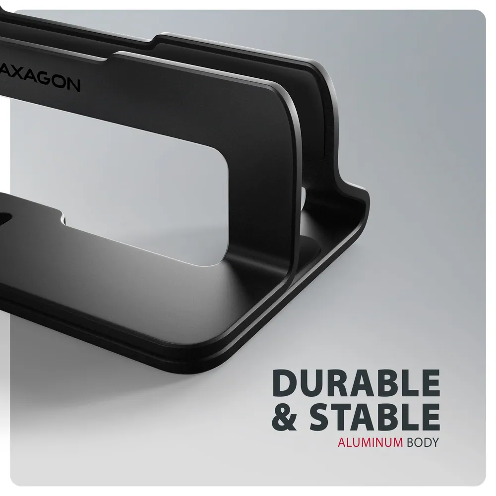 AXAGON STND-VB vertical stand for laptops and tablets Black – 6. kép