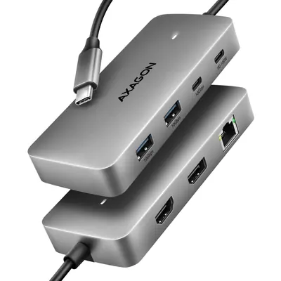 AXAGON HMC-CUB83X2 USB-C 10Gbps DUAL 4K DISPLAY 7in1 hub