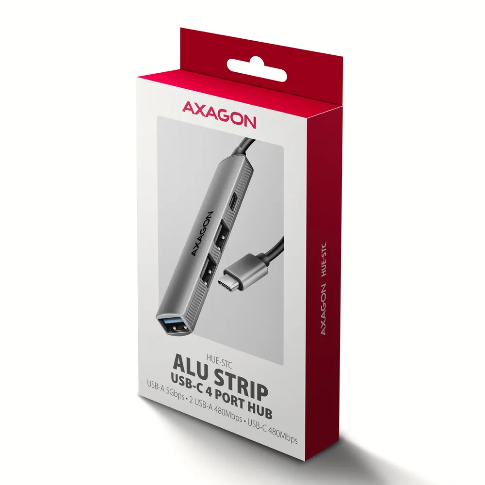 AXAGON HUE-STC ALU STRIP USB-C 4 port hub – 7. kép