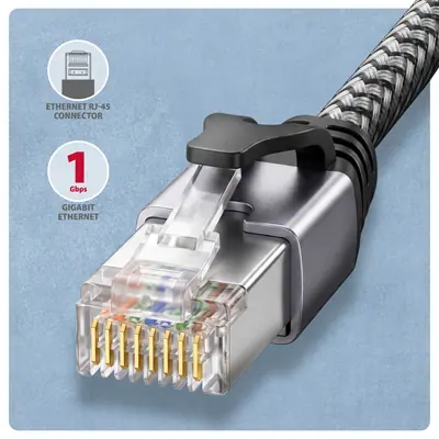 AXAGON ADE-CM30 USB-C Gigabit Ethernet adapter with integrated CAT6 RJ-45 network cable 3m Black – 2. kép