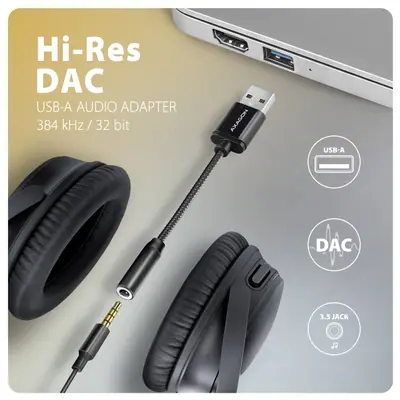 AXAGON ADA-HA USB-A Hi-Res DAC audio adapter – 2. kép