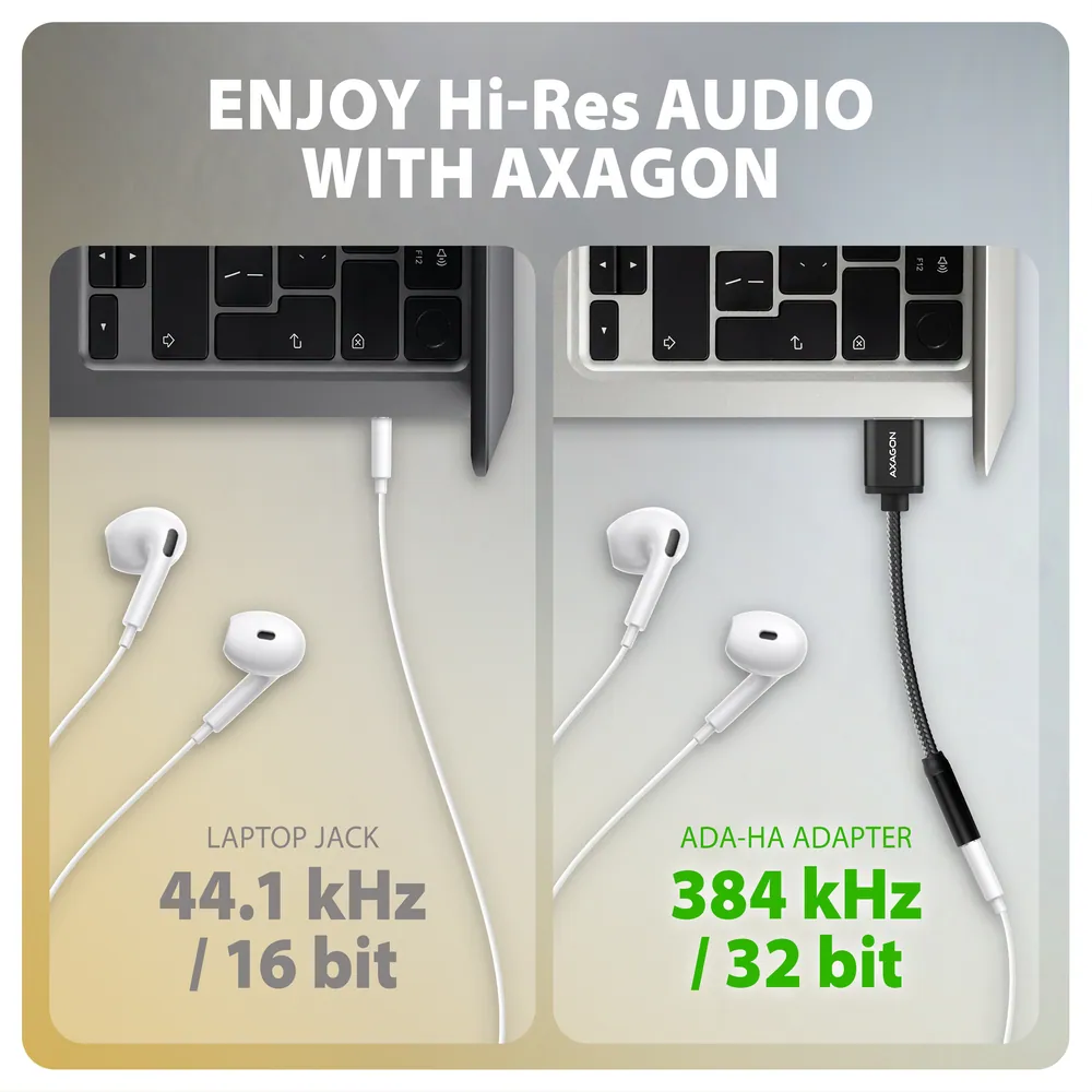 AXAGON ADA-HA USB-A Hi-Res DAC audio adapter – 5. kép