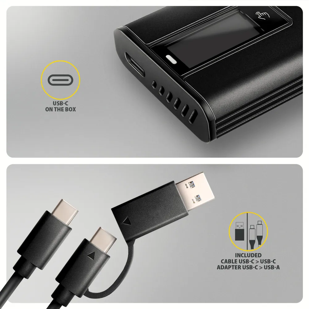 AXAGON EEM2-SD2B USB-C 10Gbps – M.2 NVMe & SATA SSD Display Box Black – 7. kép