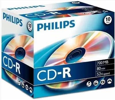 Philips CD-R 80 52x vastag tok 1db/cs (1-es címke)