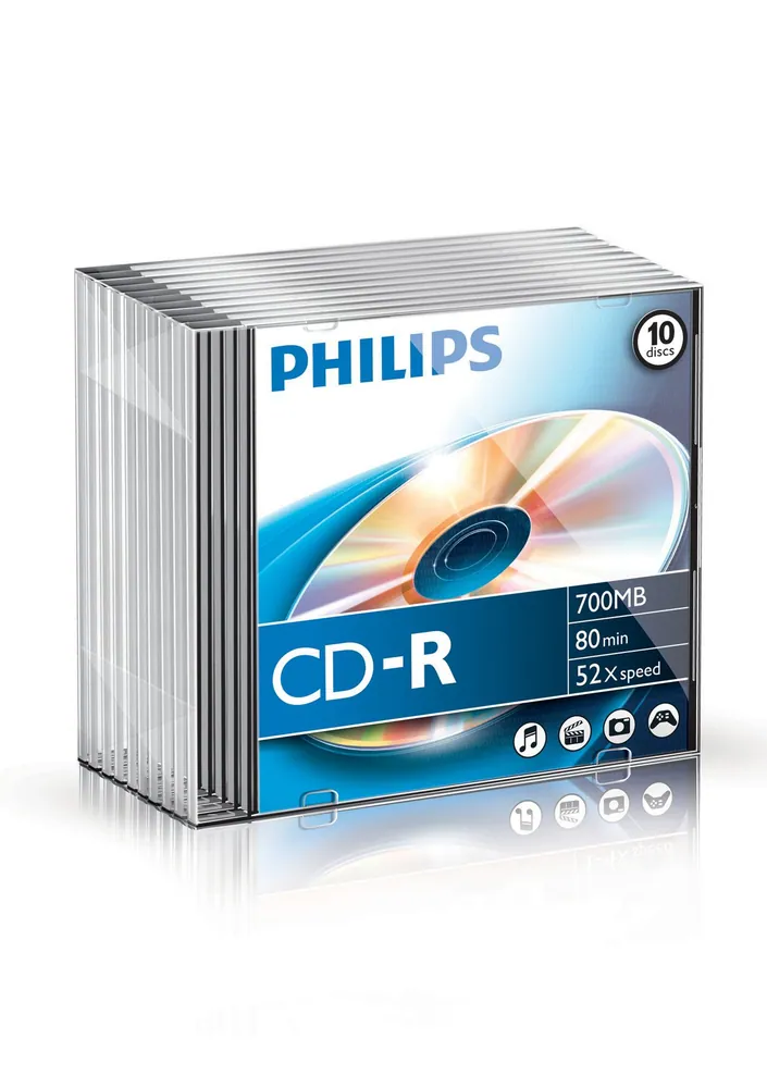 Philips CD-R 80 52x Slim 1db-os (1-es címke)