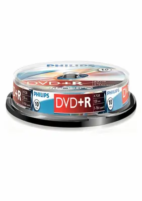 Philips DVD+R 4,7GB 10x Hengeres 10db/csomag (10-es címke)