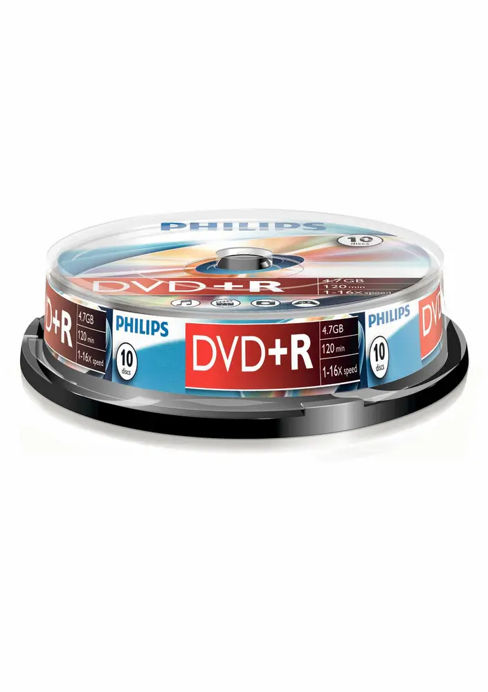 Philips DVD+R 4,7GB 10x Hengeres 10db/csomag (10-es címke)