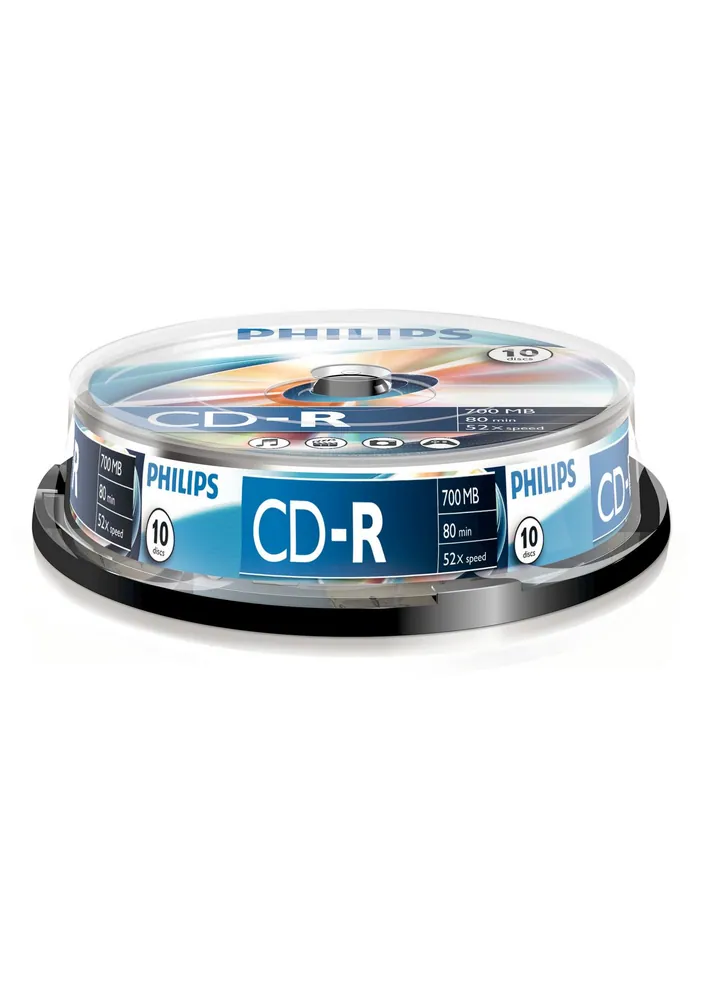 Philips CD-R 80 52x 10db/henger (10-es címke)