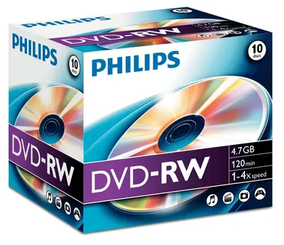 DVD lemez Philips 4,7GB -RW 4x PH386245