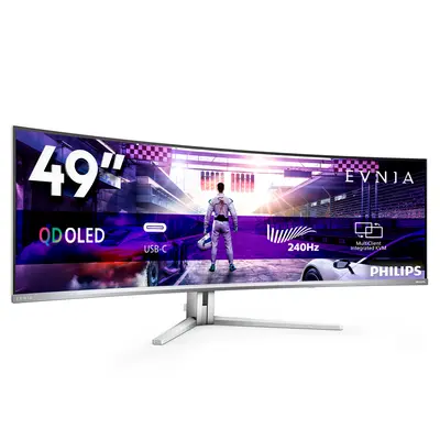 Philips EVNIA ívelt OLED monitor 49", 49M2C8900/00 5120x1440, 32:9, 0,03ms, 1.000 cd/m2, HDMIx2/DP/USBx4/USB-C (90W) – 2. kép