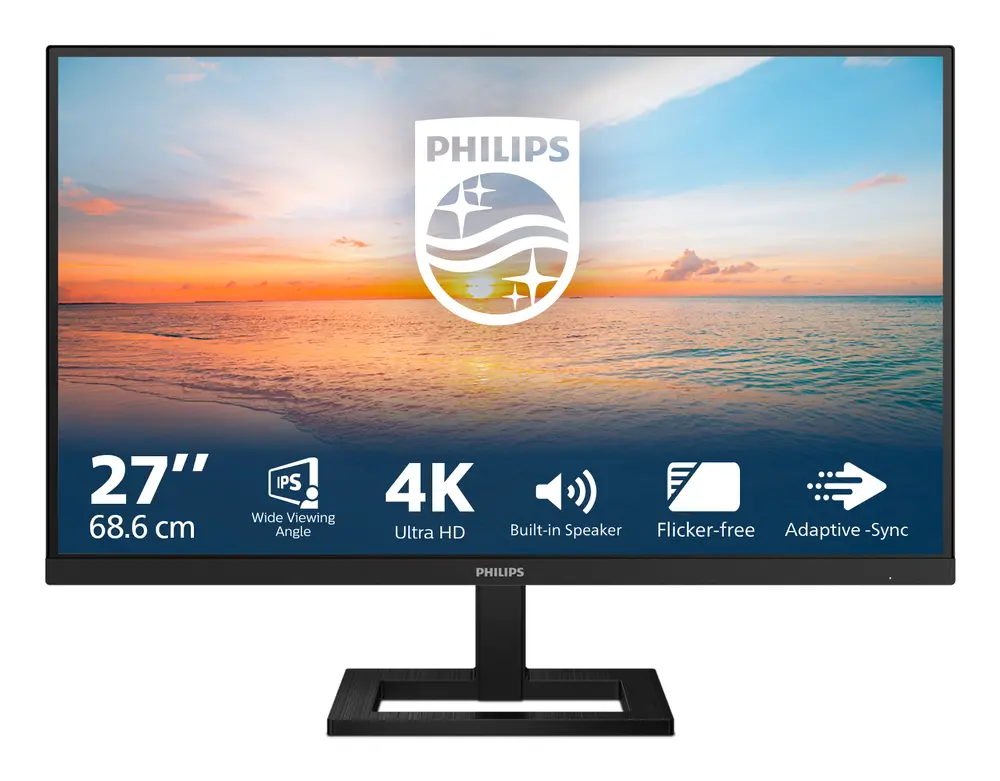 PHILIPS IPS monitor 27" 27E1N1800AE, 3840x2160, 16:9, 350cd/m2, 4ms, 2xHDMI/DisplayPort, hangszóró