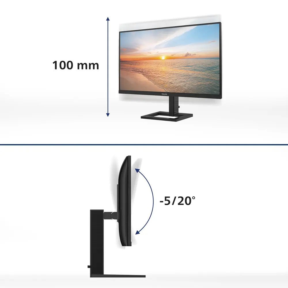 PHILIPS IPS monitor 27" 27E1N1800AE, 3840x2160, 16:9, 350cd/m2, 4ms, 2xHDMI/DisplayPort, hangszóró – 3. kép
