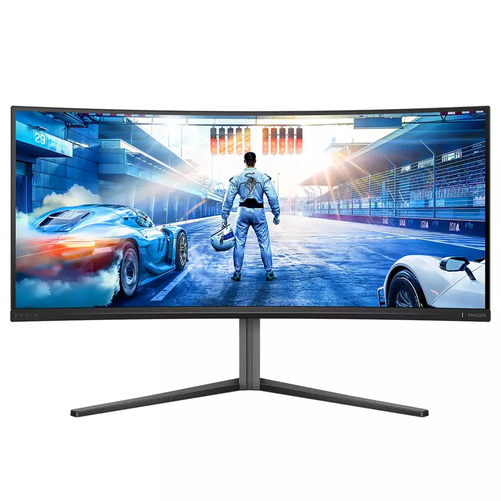 Philips EVNIA Ívelt Gaming OLED monitor 34", 34M2C6500/00 3440x1440, 21:9, 0,03ms, 2xHDMI/DP/4xUSB, áll. mag., Ambiglow