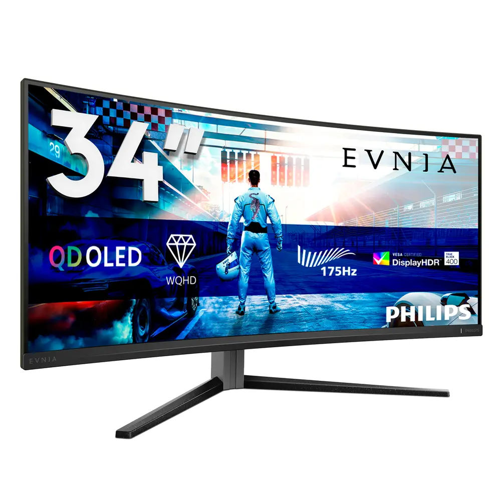 Philips EVNIA Ívelt Gaming OLED monitor 34", 34M2C6500/00 3440x1440, 21:9, 0,03ms, 2xHDMI/DP/4xUSB, áll. mag., Ambiglow – 3. kép