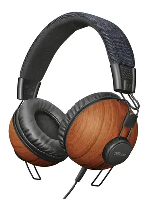 Trust 22637 Noma Headphones - denim wood