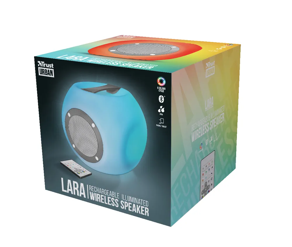 Trust Lara Wireless Bluetooth speaker with multi-colour party lights White – 7. kép