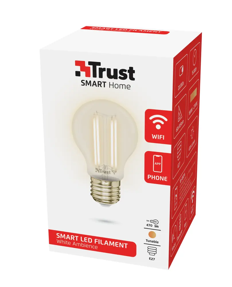 Trust 71287 E27 LED FILAMENT 1800-2700K WI-FI – 4. kép