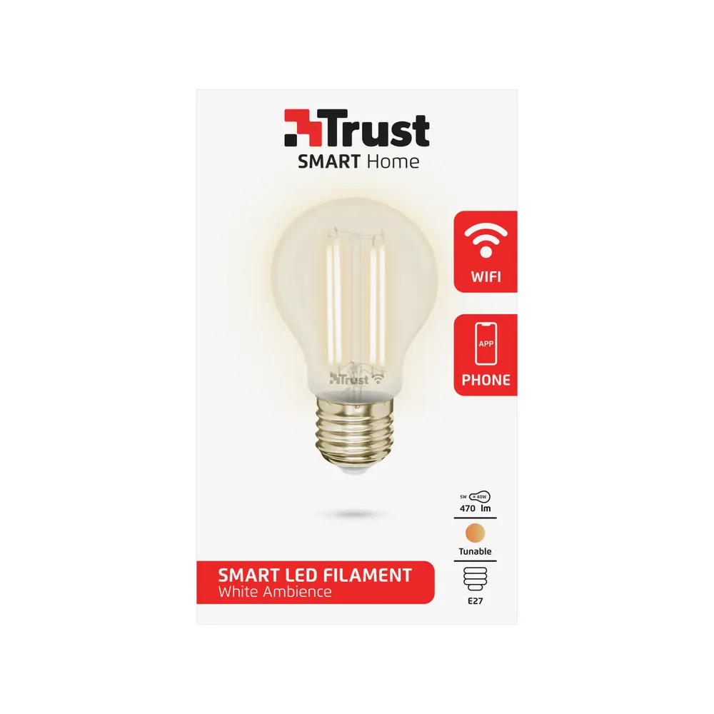 Trust 71287 E27 LED FILAMENT 1800-2700K WI-FI – 5. kép