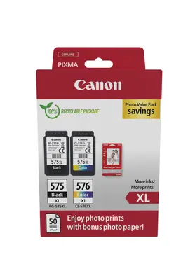 Canon PG-575XL + CL-576XL patron multipack +GP501