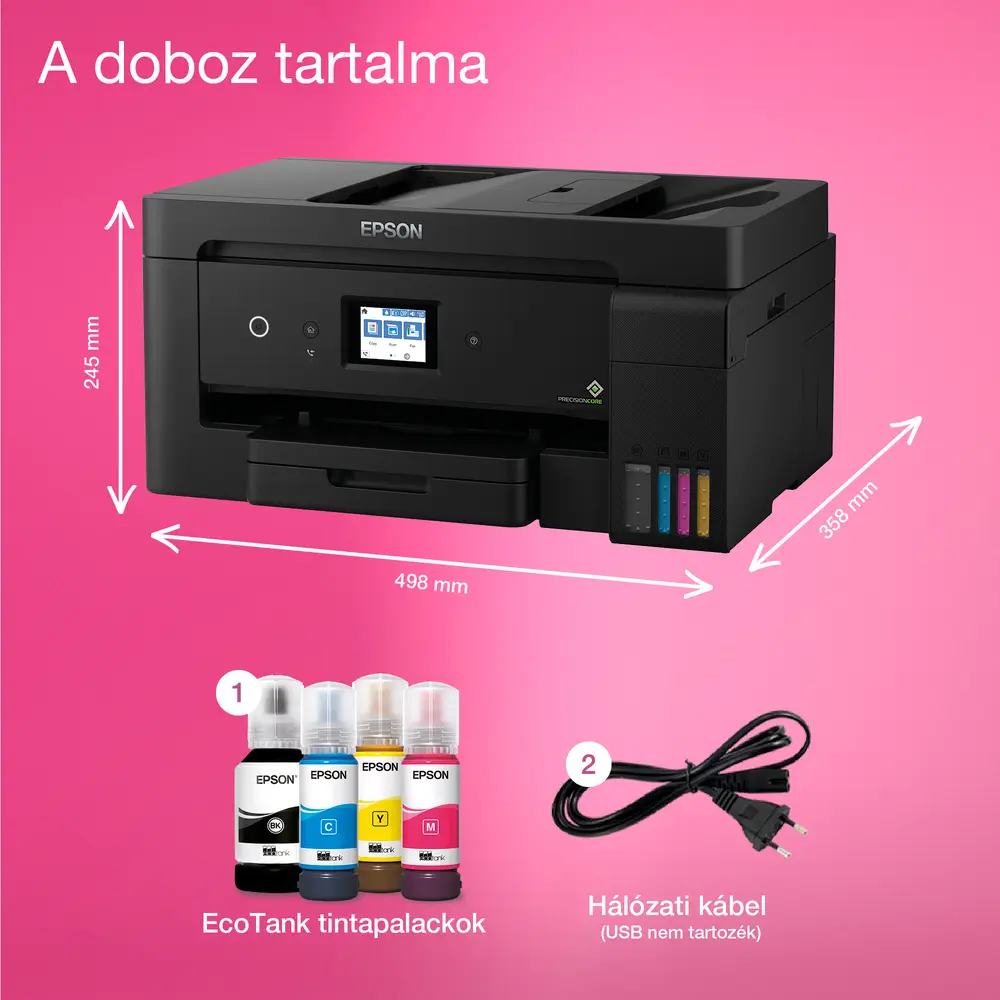EPSON Tintasugaras nyomtató - EcoTank L14150 (A3+, MFP, színes, 4800x1200 DPI, 38 lap/perc, USB/LAN/Wifi) – 8. kép