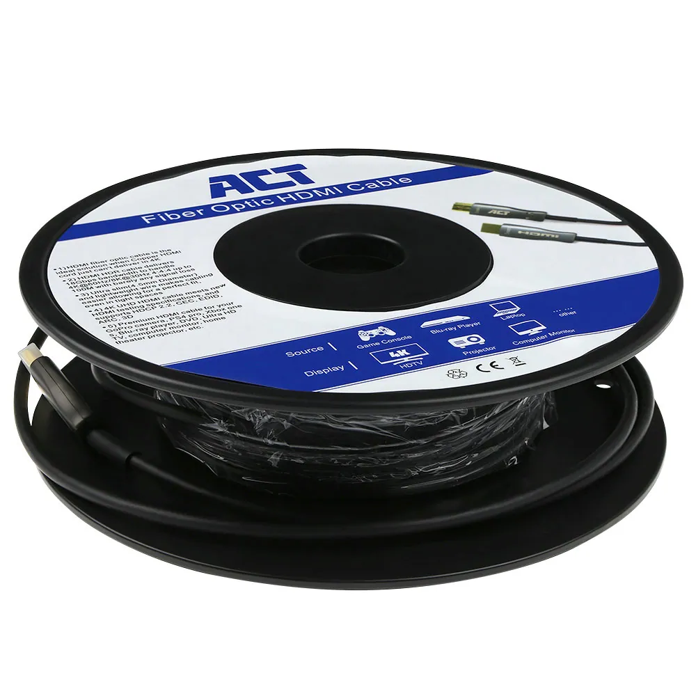 ACT AK3930 10 meters HDMI Premium 4K Active Optical Cable v2.0 HDMI-A male - HDMI-A male – 6. kép