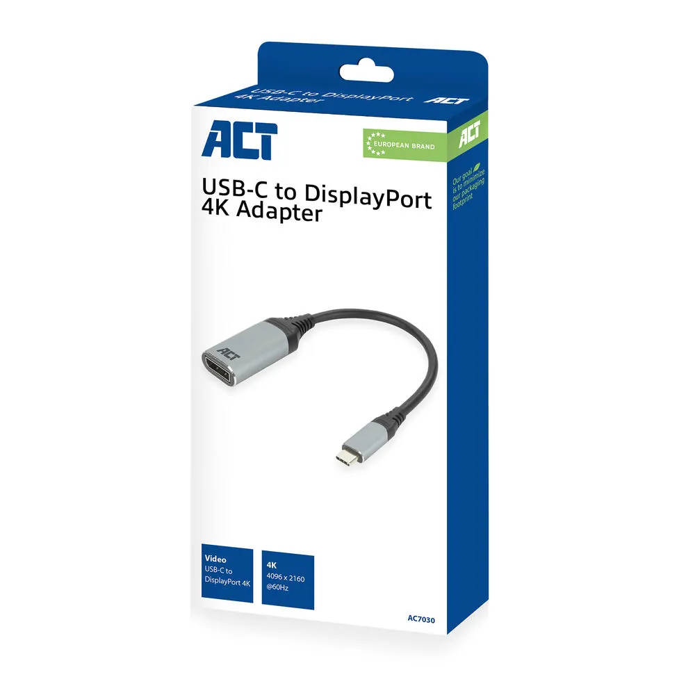 ACT AC7030 USB-C to DisplayPort 4K Silver – 4. kép