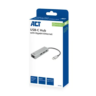 ACT AC7055 USB-C Hub 3 port with Gigabyte Ethernet Grey – 2. kép