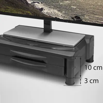 ACT AC8215 Monitor stand extra wide with two drawers adjustable height – 2. kép