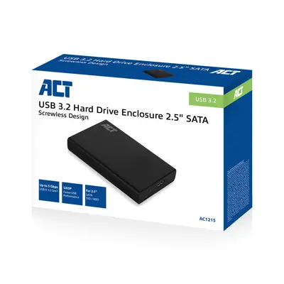 ACT AC1215 USB3.2 2,5" Hard Drive Enclosure Screwless Design Black – 2. kép