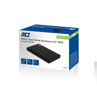 ACT AC1225 2,5" SATA hard drive enclosure screwless USB-C 3.2 Gen2 – 2. kép