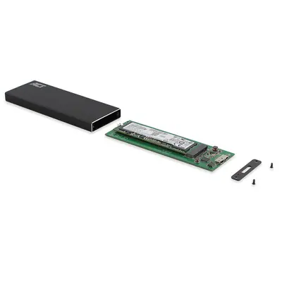 ACT AC1600 USB3.2 M.2 SATA SSD Enclosure Aluminium Design Black – 2. kép