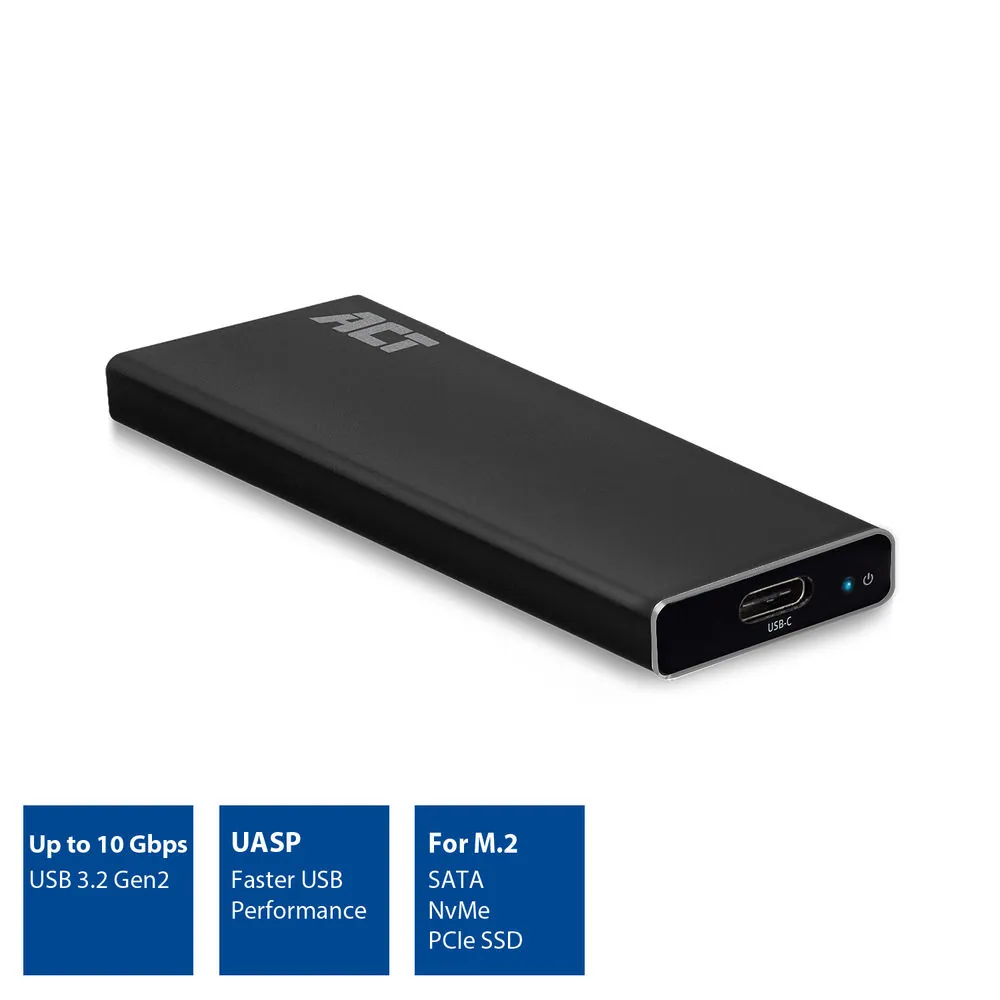 ACT AC1605 USB-C M.2 NVMe SSD Enclosure Black – 2. kép