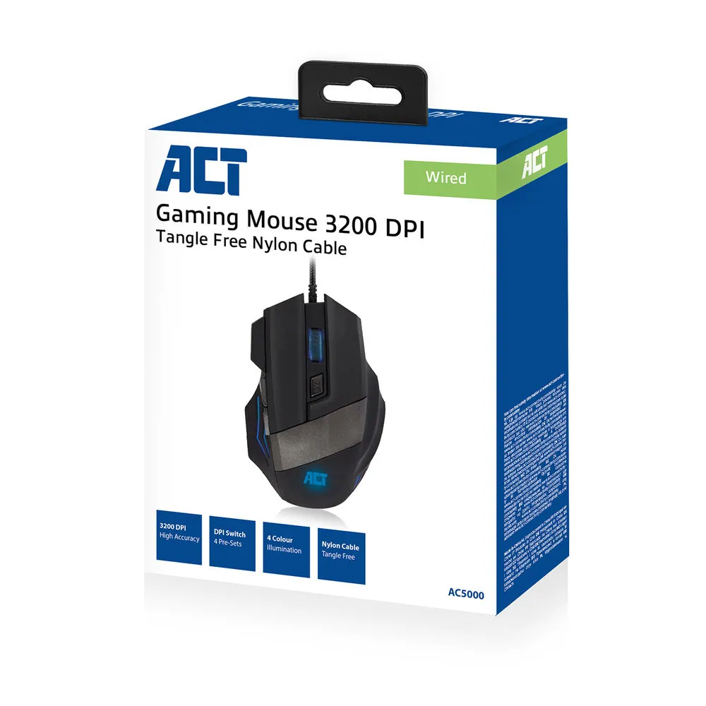 ACT AC5000 Wired Gaming Mouse with illumination Black – 3. kép