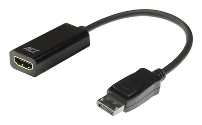 ACT AC7555 DisplayPort to HDMI adapter Black