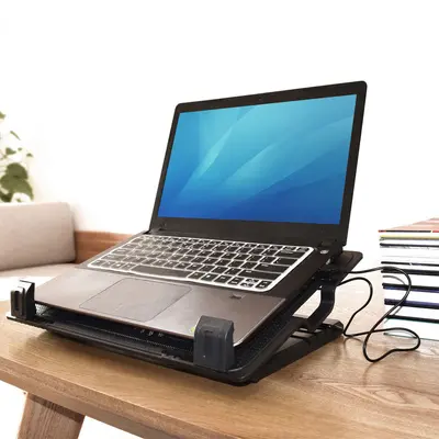 ACT AC8110 Laptop hűtőállvány 17"-ig állítható magasság (5 pozícióban) 2 portos hub – 2. kép