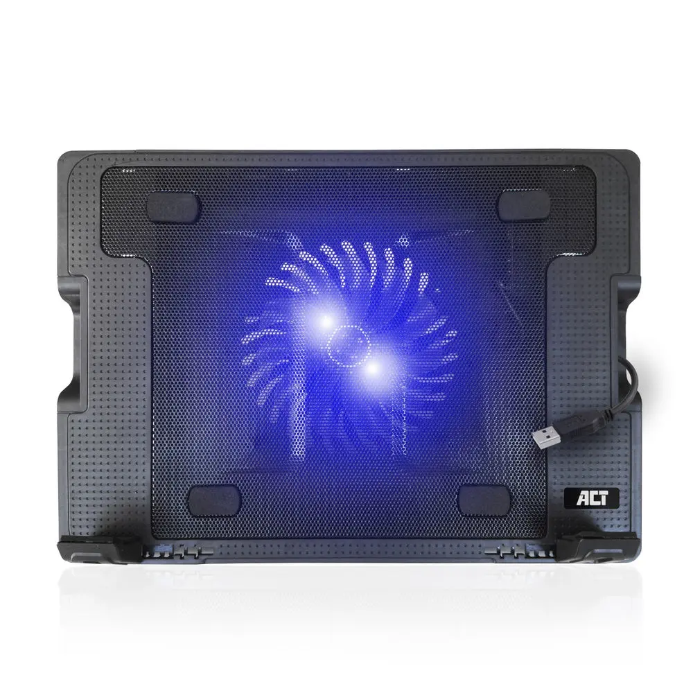ACT AC8110 Laptop hűtőállvány 17"-ig állítható magasság (5 pozícióban) 2 portos hub – 3. kép