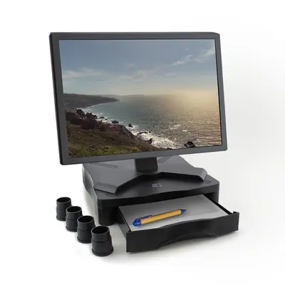 ACT AC8200 Monitor Stand with One Drawer 10"-17" Black – 2. kép