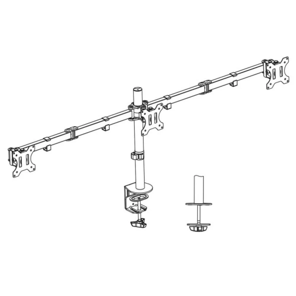 ACT AC8303 Tripple monitor arm 27" Black – 5. kép