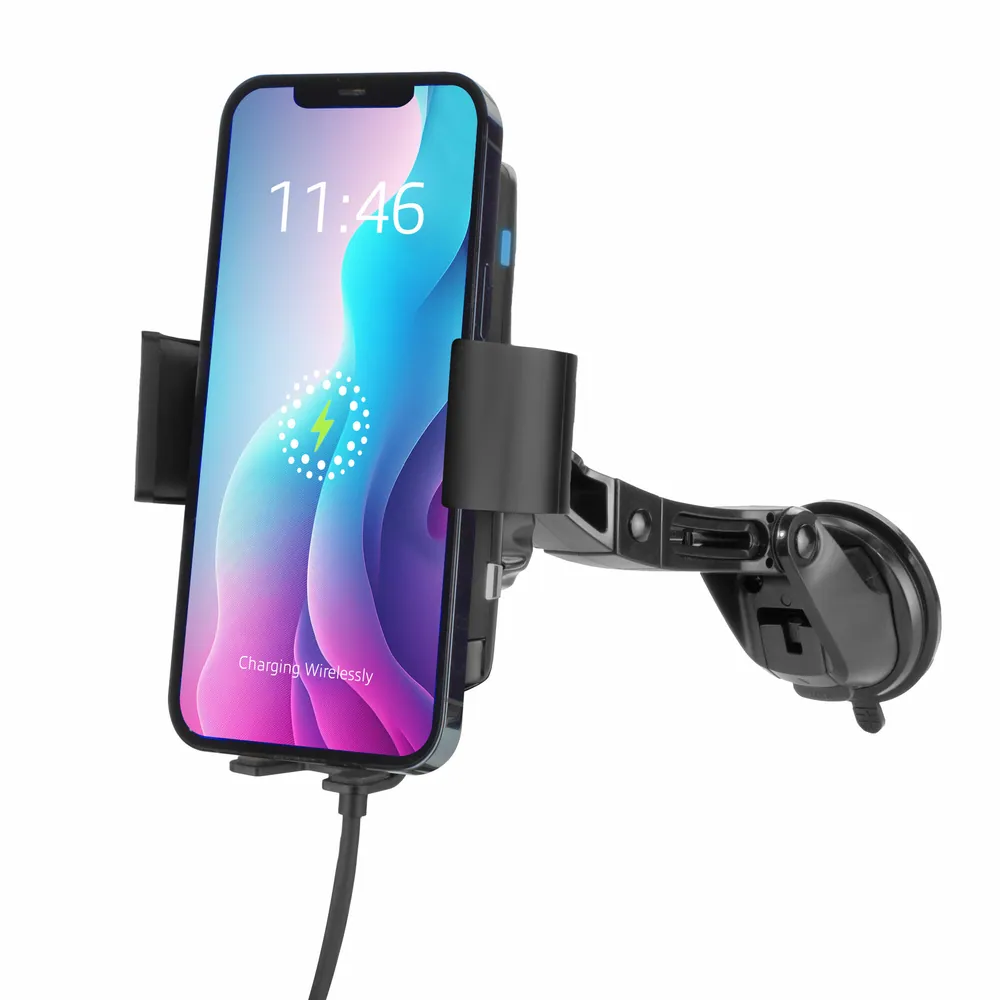 ACT AC9010 Automatic smartphone car mount with wireless charging Black