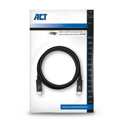 ACT AC7401 USB-C Cable 1m Black – 2. kép