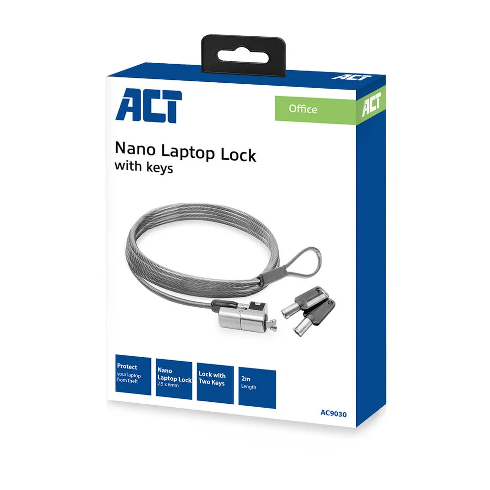 ACT AC9030 Nano Laptop Lock with keys – 3. kép