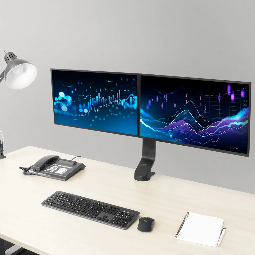 ACT AC8322 Dual Monitor Arm Office Quick Height Adjustment 10"-27" Black – 3. kép