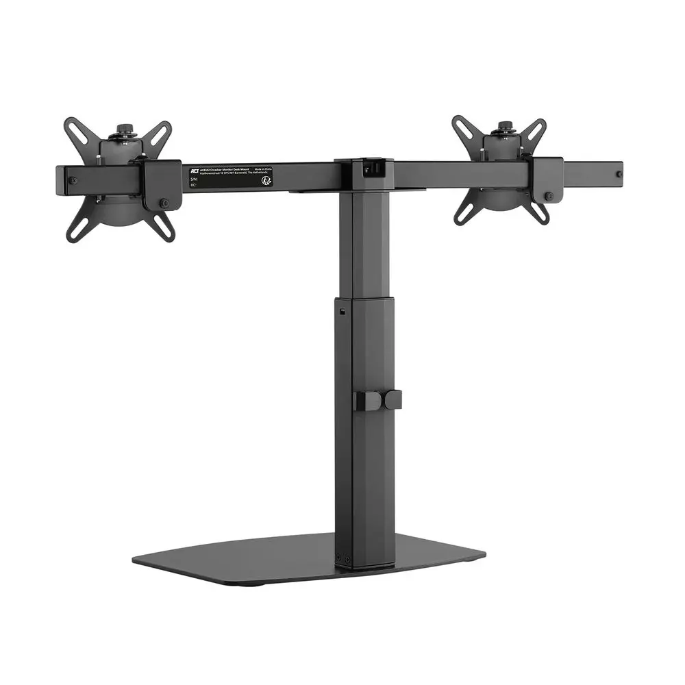 ACT AC8332 Free Standing Gas Spring Dual Monitor Arm Office Crossbar 10"-27" Black – 3. kép
