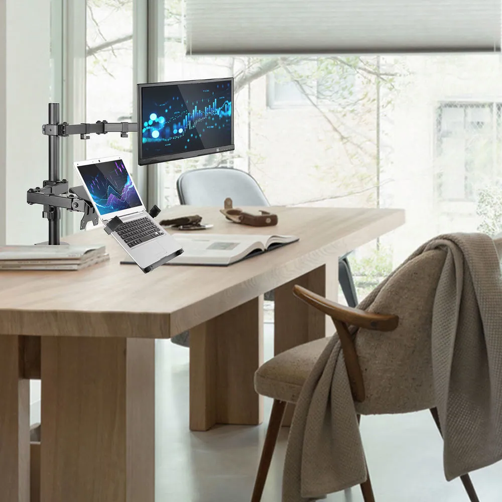 ACT AC8305 Single Monitor Arm with Laptop Arm 10"-35" Black – 6. kép