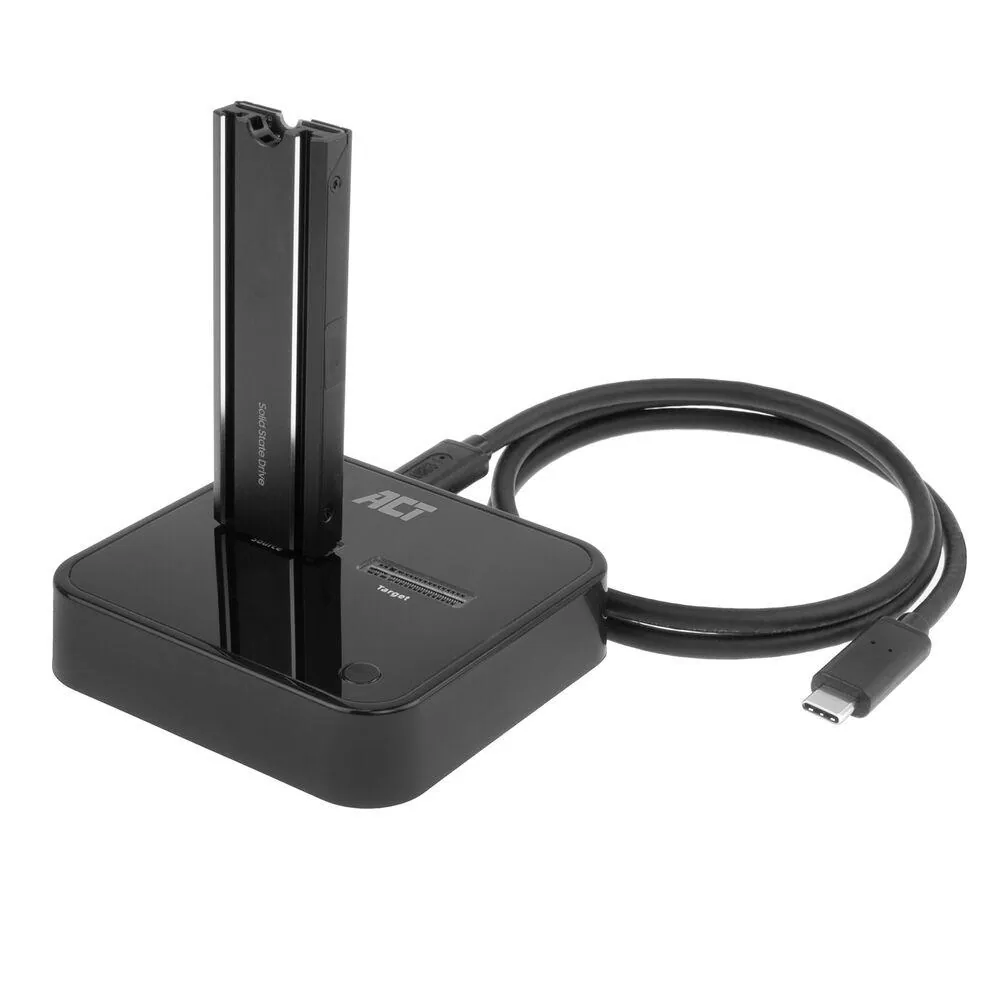 ACT AC1502 M.2 NVMe/PCIe dual SSD Docking Clone Station USB-C 3.2 Gen2 Black – 3. kép