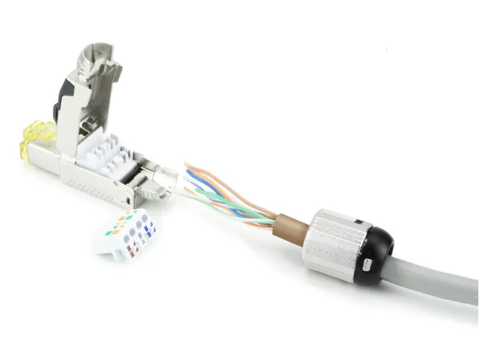ACT Field termination plug RJ45 CAT6A shielded, toolless, 4PPoE 100W – 3. kép